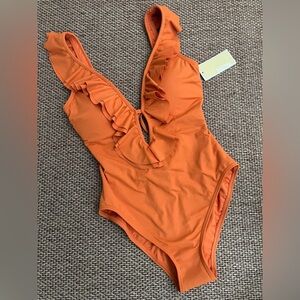Michael Kors Vibrant Orange One Piece Swimsuit